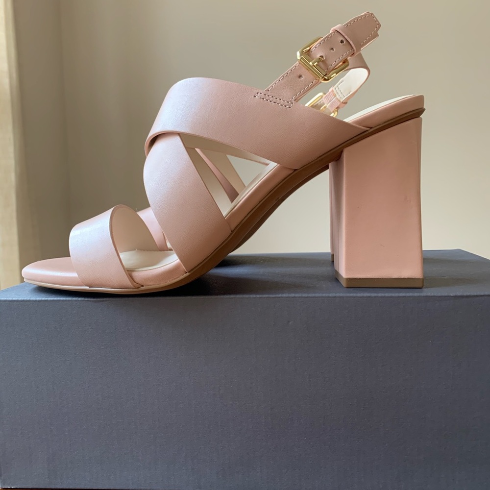 Cole Haan leather sandals block heel sz 8.5